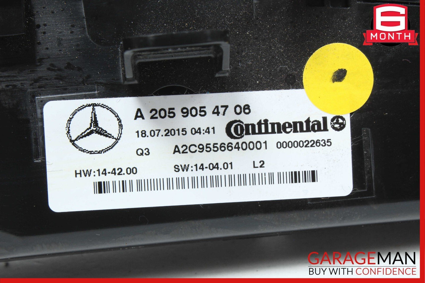 15-20 Mercedes W205 C300 C400 C350e A/C AC Heater Climate Control Switch OEM