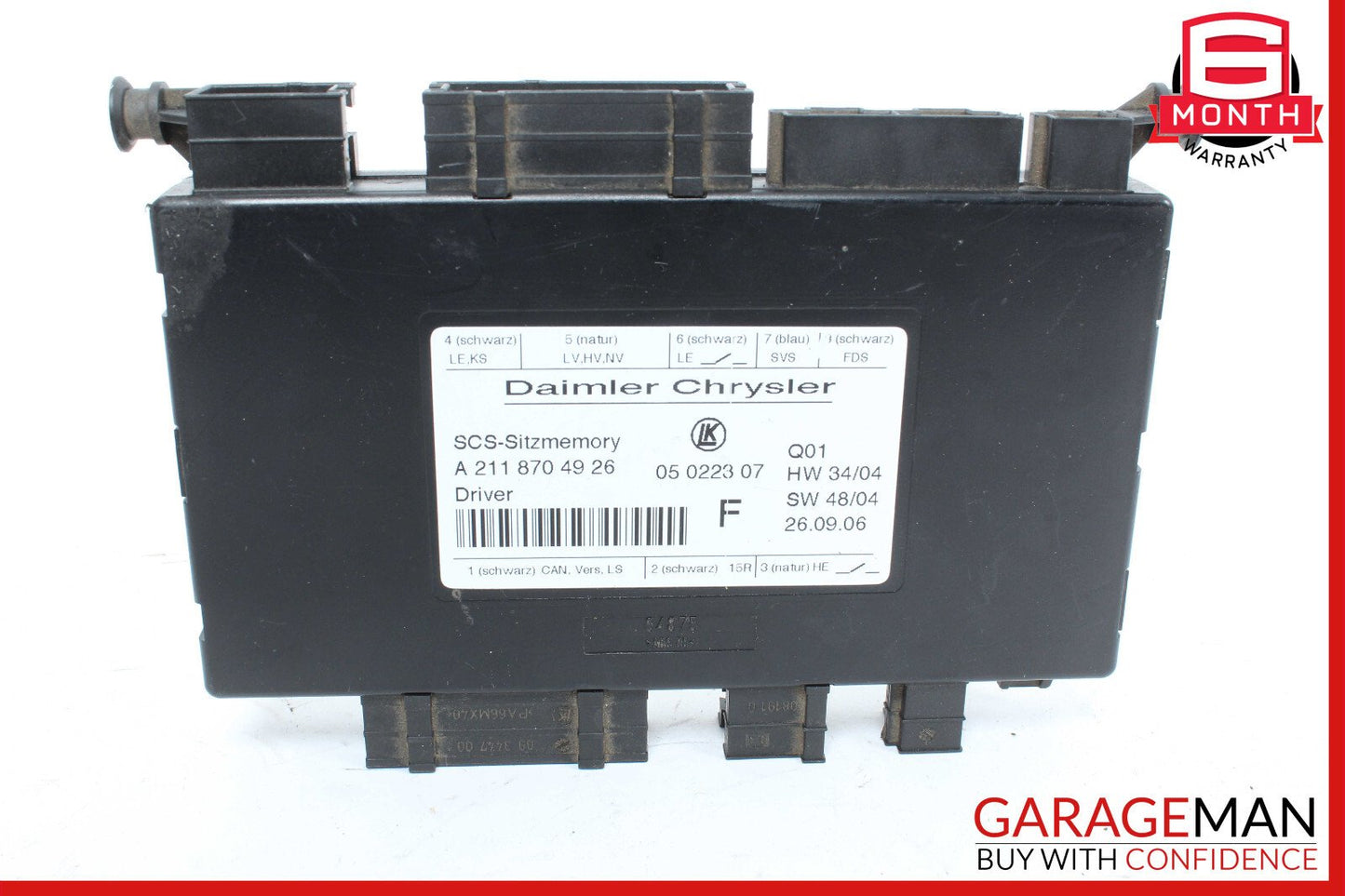 03-12 Mercedes W211 E350 R350 CLS550 SLK350 Seat Control Module Left Side OEM