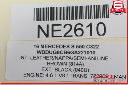 14-20 Mercedes W222 S550 S600 S450 Brake Pedal Assembly 2222940001 OEM