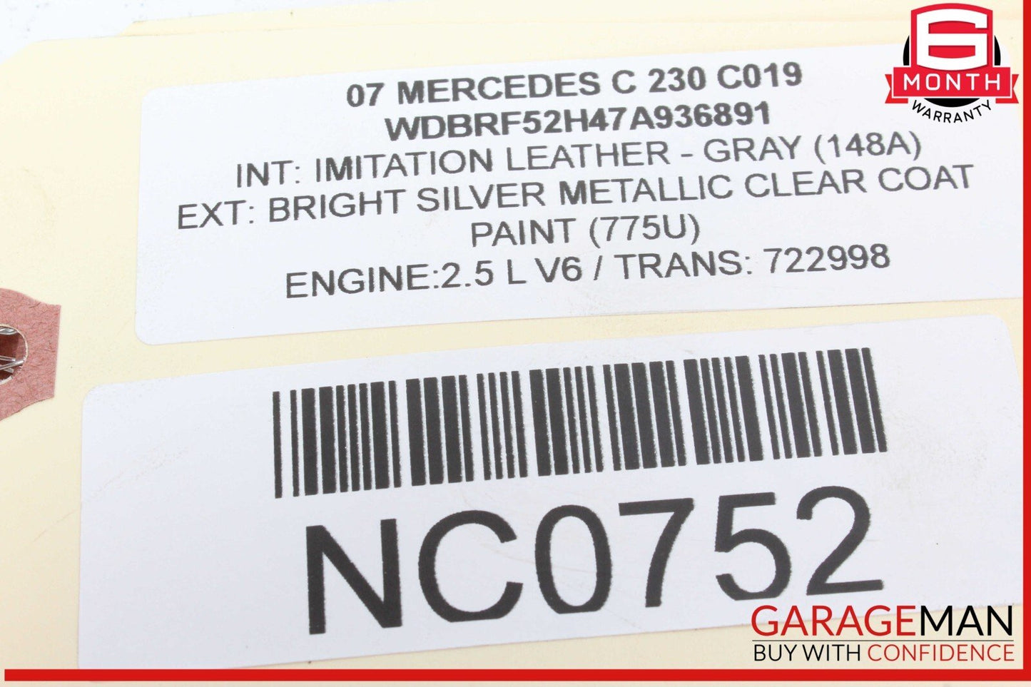 05-07 Mercedes W203 C230 Front Right Side Spindle Knuckle Hub Bearing OEM