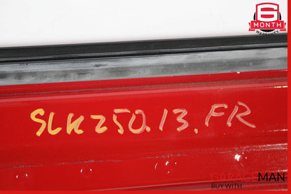 12-20 Mercedes R172 SLK250 SLK350 Front Right Side Exterior Door Shell Panel Red
