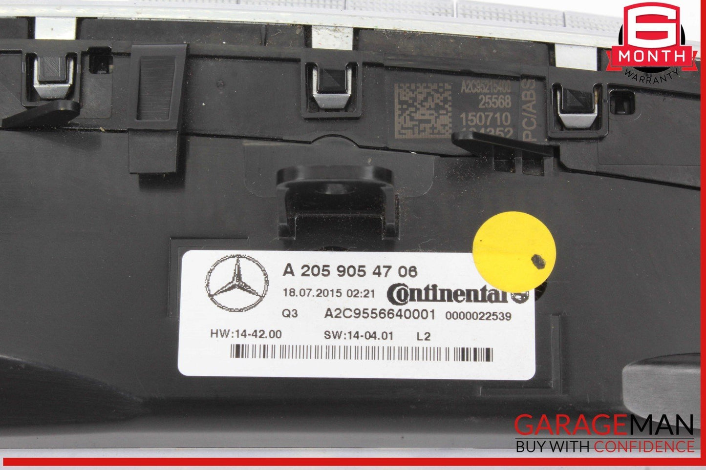 15-20 Mercedes W205 C300 C350e C400 A/C AC Heater Climate Control Switch OEM