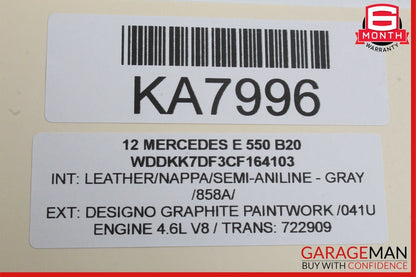 08-18 Mercedes W212 E550 E400 C300 Front Right Side Door Control Module Unit OEM