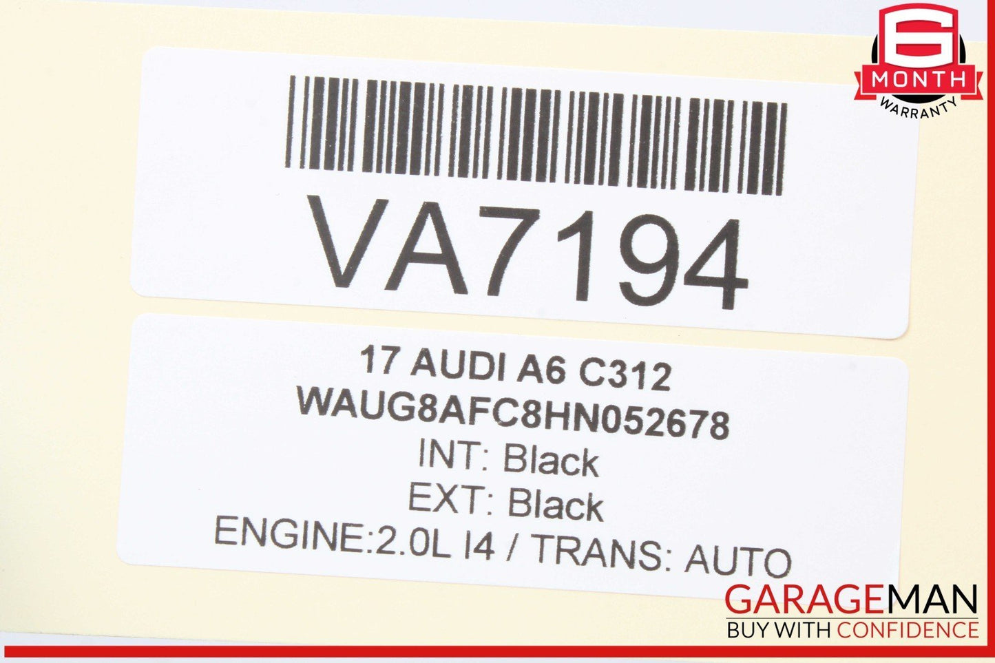 16-18 Audi A6 S6 Front Left or Front Right Side Head Rest Headrest Black OEM