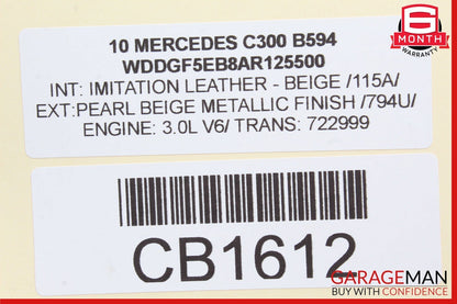 08-16 Mercedes C300 E350 C350 Rear Right / Left Suspension Lower Control Arm