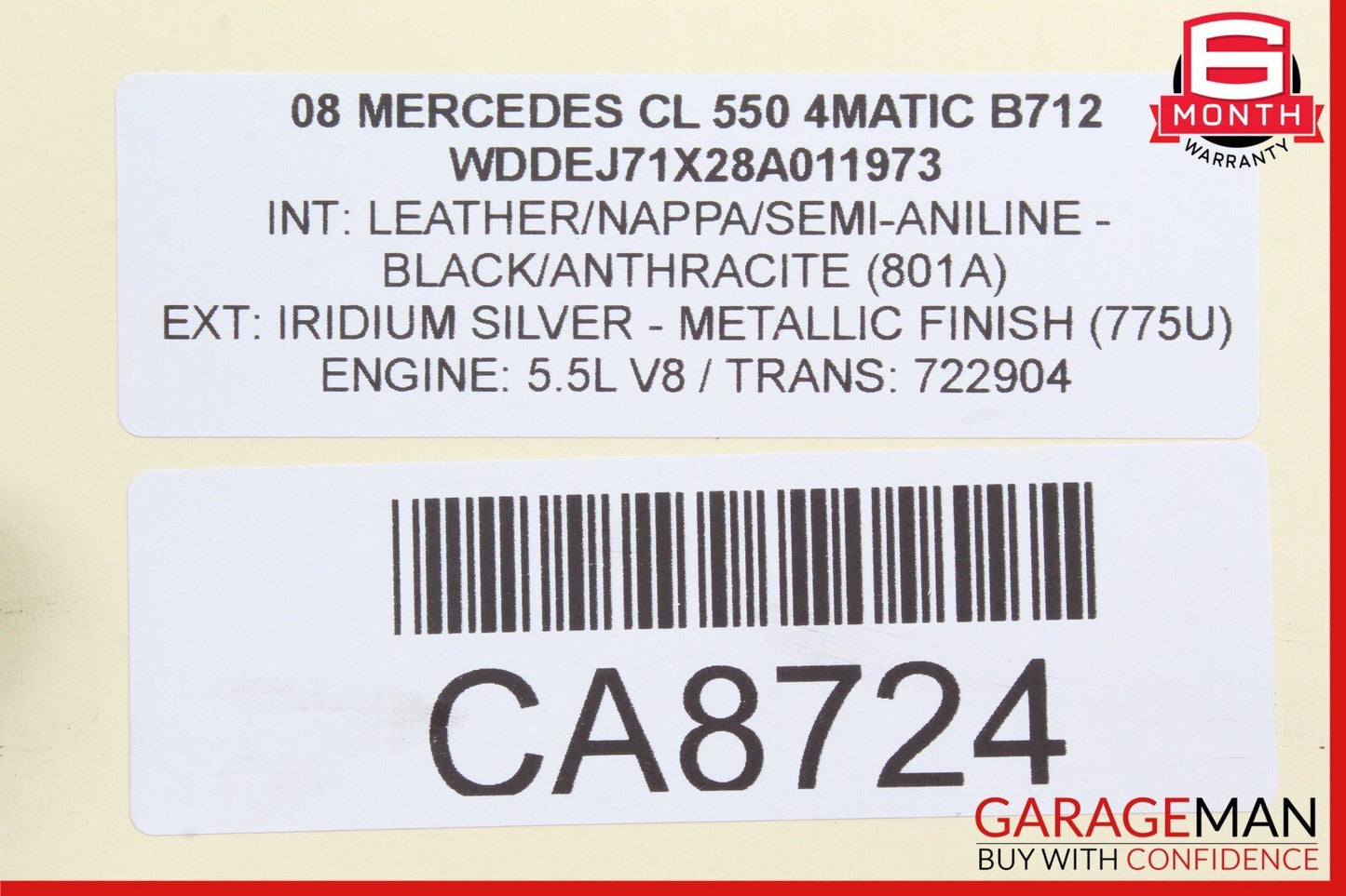 07-14 Mercedes W216 CL550 CL600 Rear Left or Right Side Upper Control Arm OEM