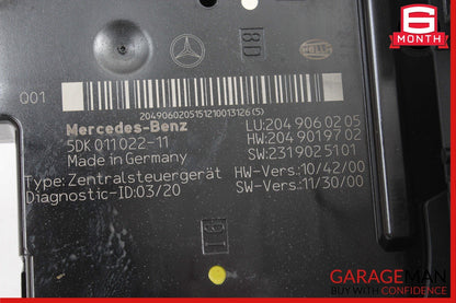 12-14 Mercedes W204 C300 C250 C63 AMG Rear SAM Module Fuse Relay Box Assembly