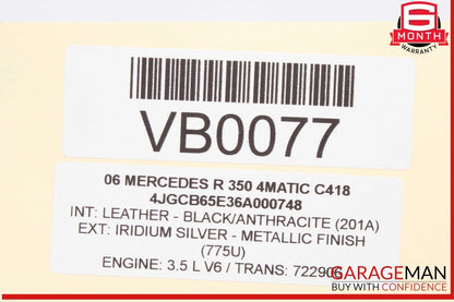 06-12 Mercedes W251 R350 4MATIC Air Airmatic Suspension Control Module Unit OEM