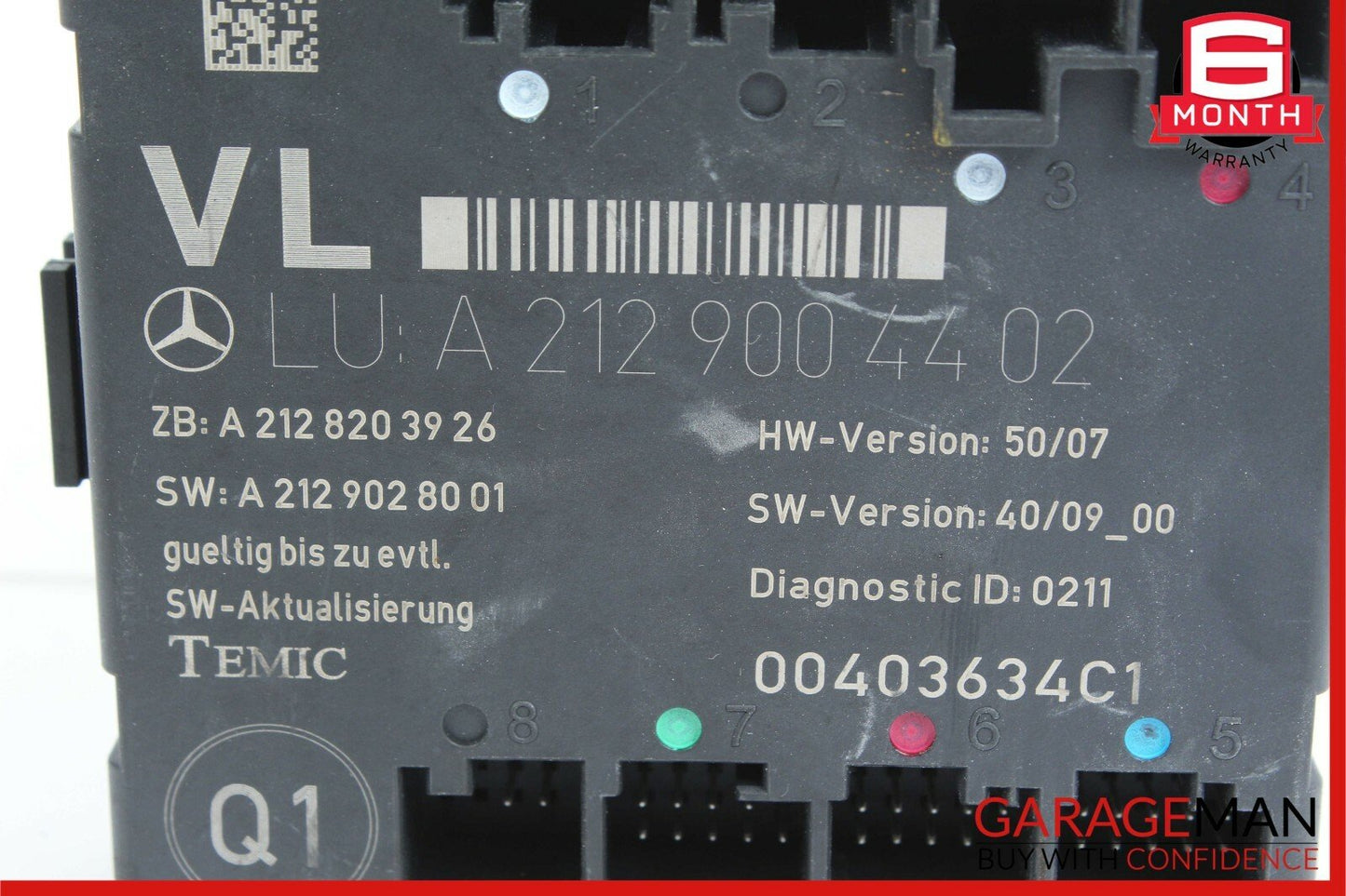 10-16 Mercedes W212 E350 Rear Right Side Door Control Module 2129004006 OEM