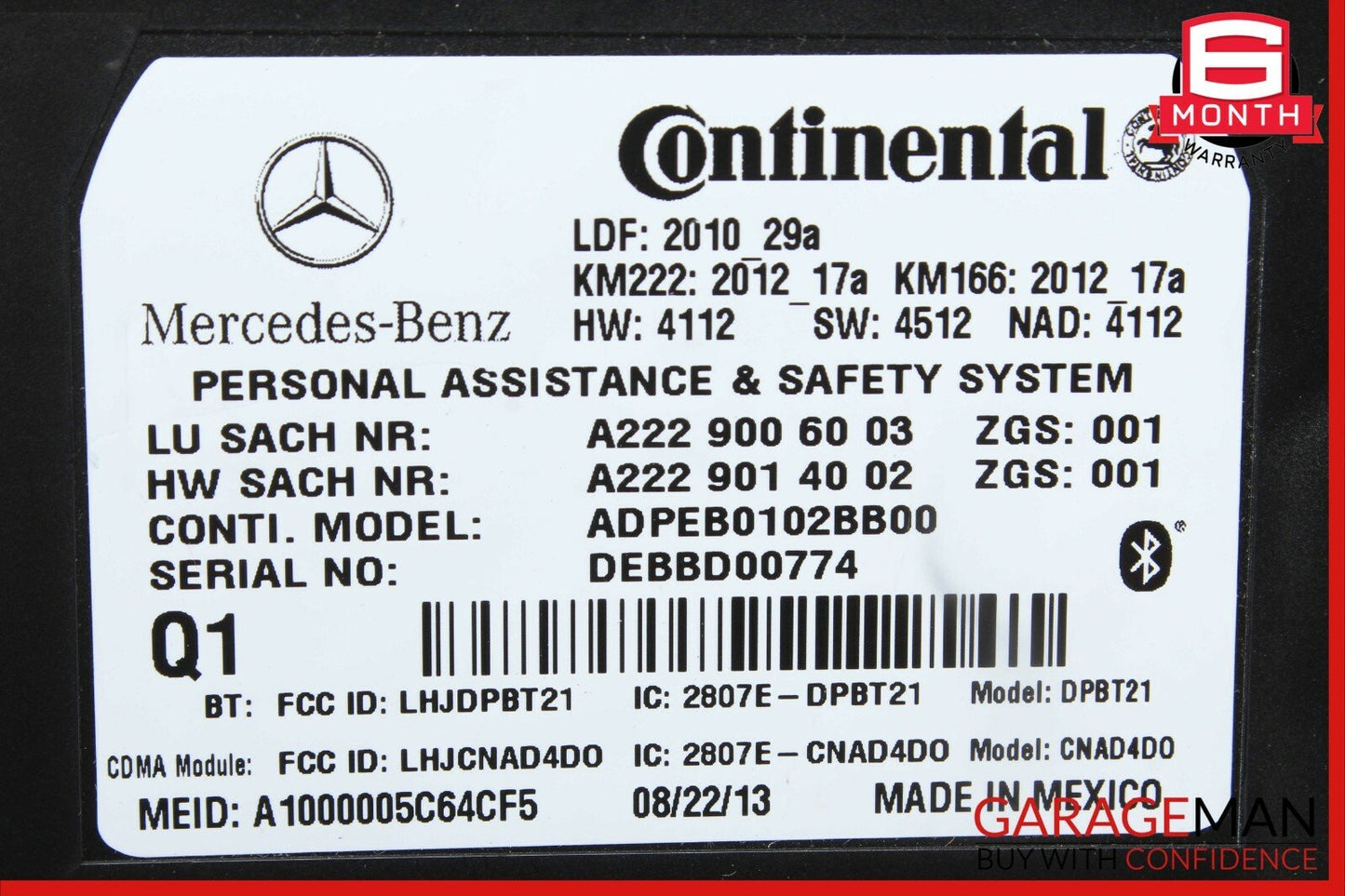 14-15 Mercedes C250 C350 GLK350 Voice Phone Communication Control Module Unit