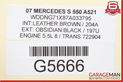 07-13 Mercedes W221 S550 Rear Trunk Locking Pull Down Hydraulic Pump Assembly