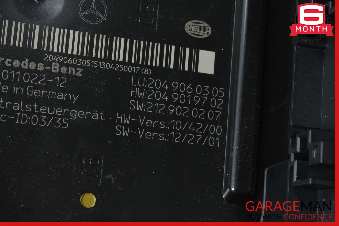 12-14 Mercedes W204 C250 C300 C350 Rear SAM Module Relay Fuse Box Assembly OEM