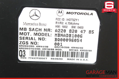 00-06 Mercedes W220 S430 SL600 CL500 Voice Phone Communication Control Module