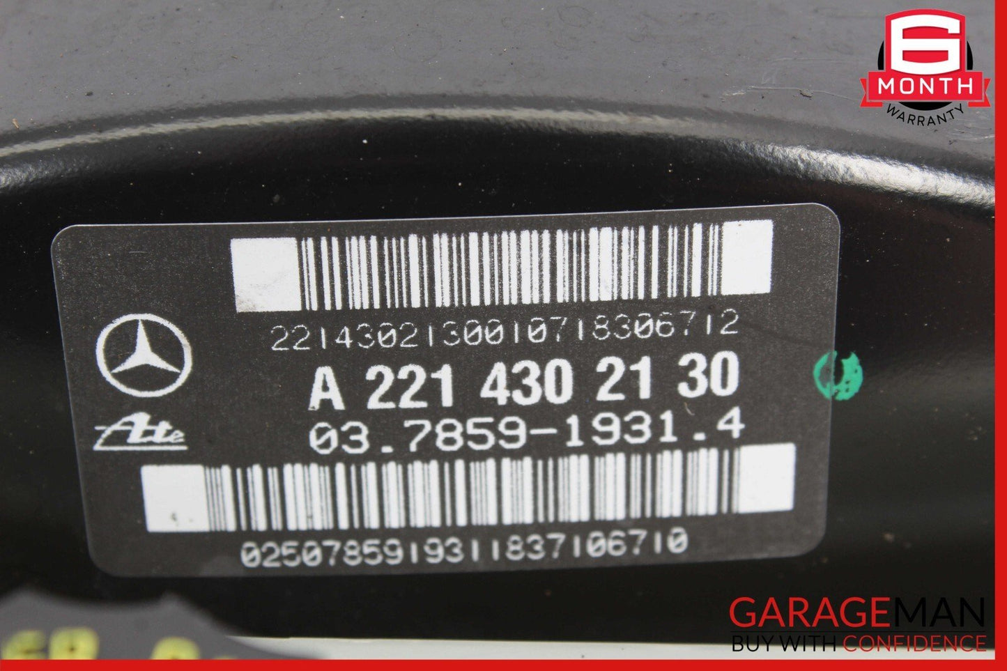 07-09 Mercedes W221 S550 CL550 Power Brake Booster Master Cylinder Reservoir OEM