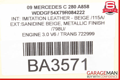 08-14 Mercedes W204 C250 C280 Rear Trunk Lid Tailgate Lock Release Handle Trim