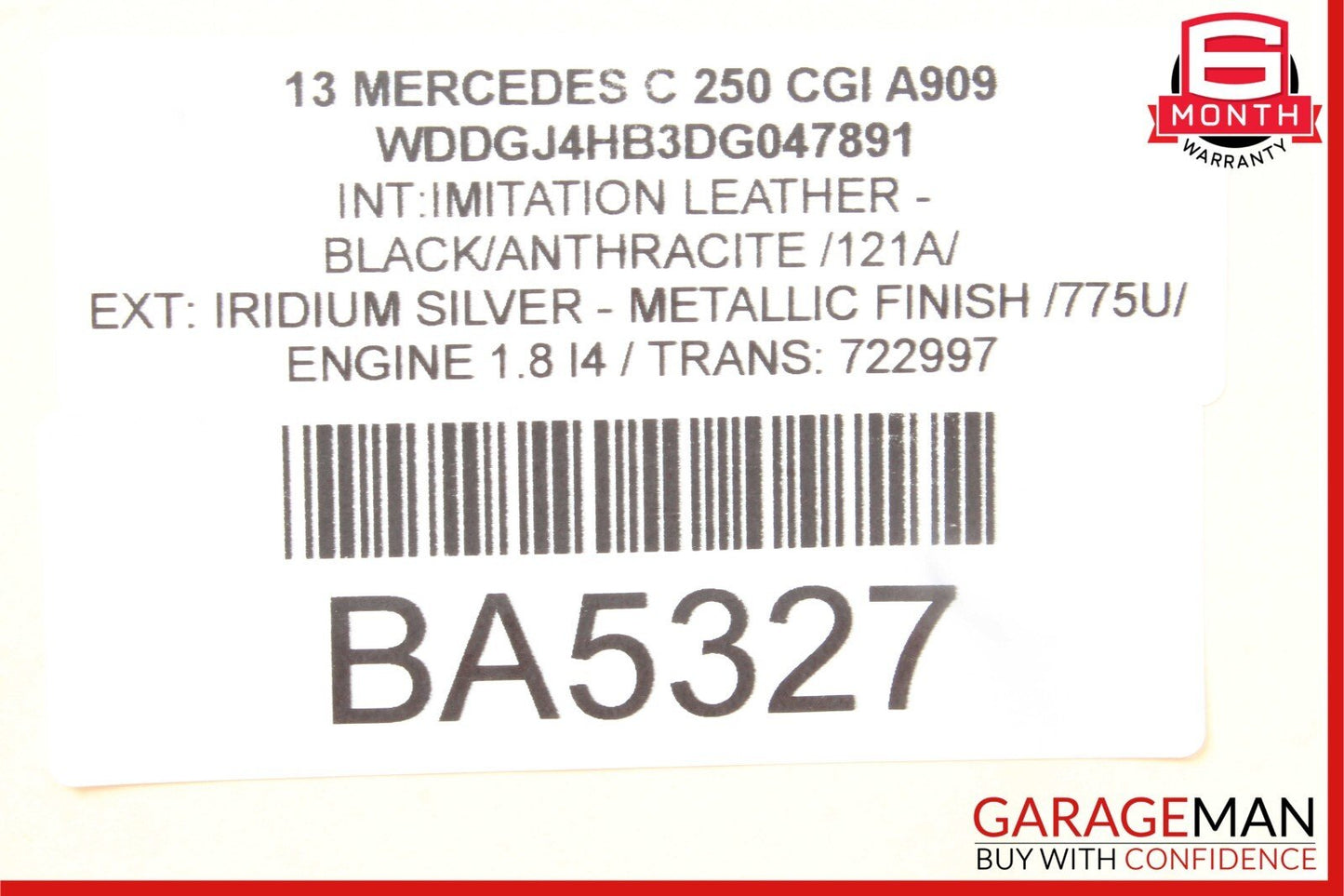 08-11 Mercedes W204 C250 C300 Front Left Driver Side Door Lock Latch Actuator