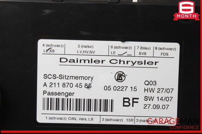 03-12 Mercedes W211 E350 E550 ML350 Front Right Seat Control Module Unit OEM