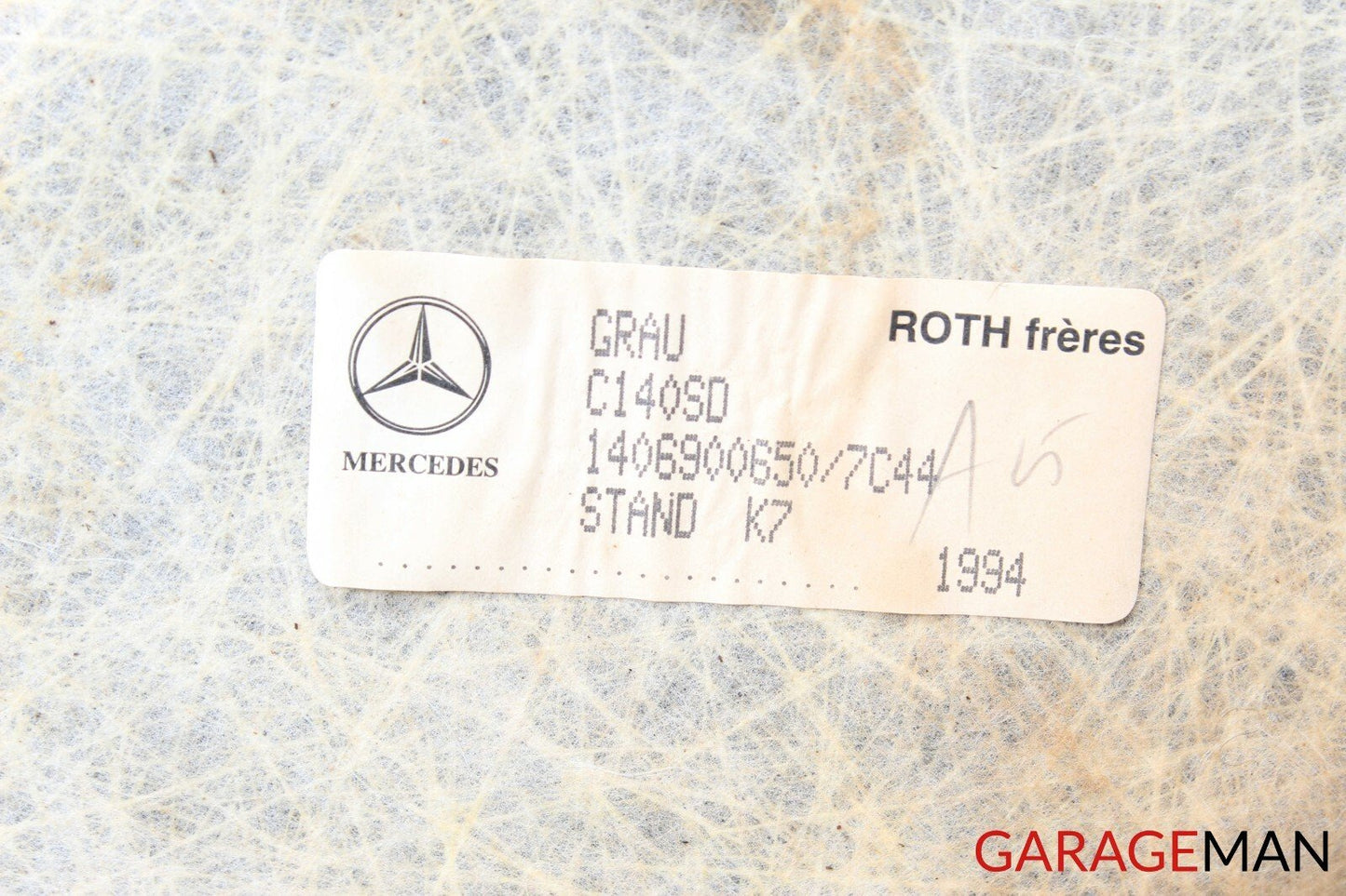 94-97 MERCEDES W140 S500 CL500 COUPE HEADLINER ROOF TRIM COVER GRAY OEM