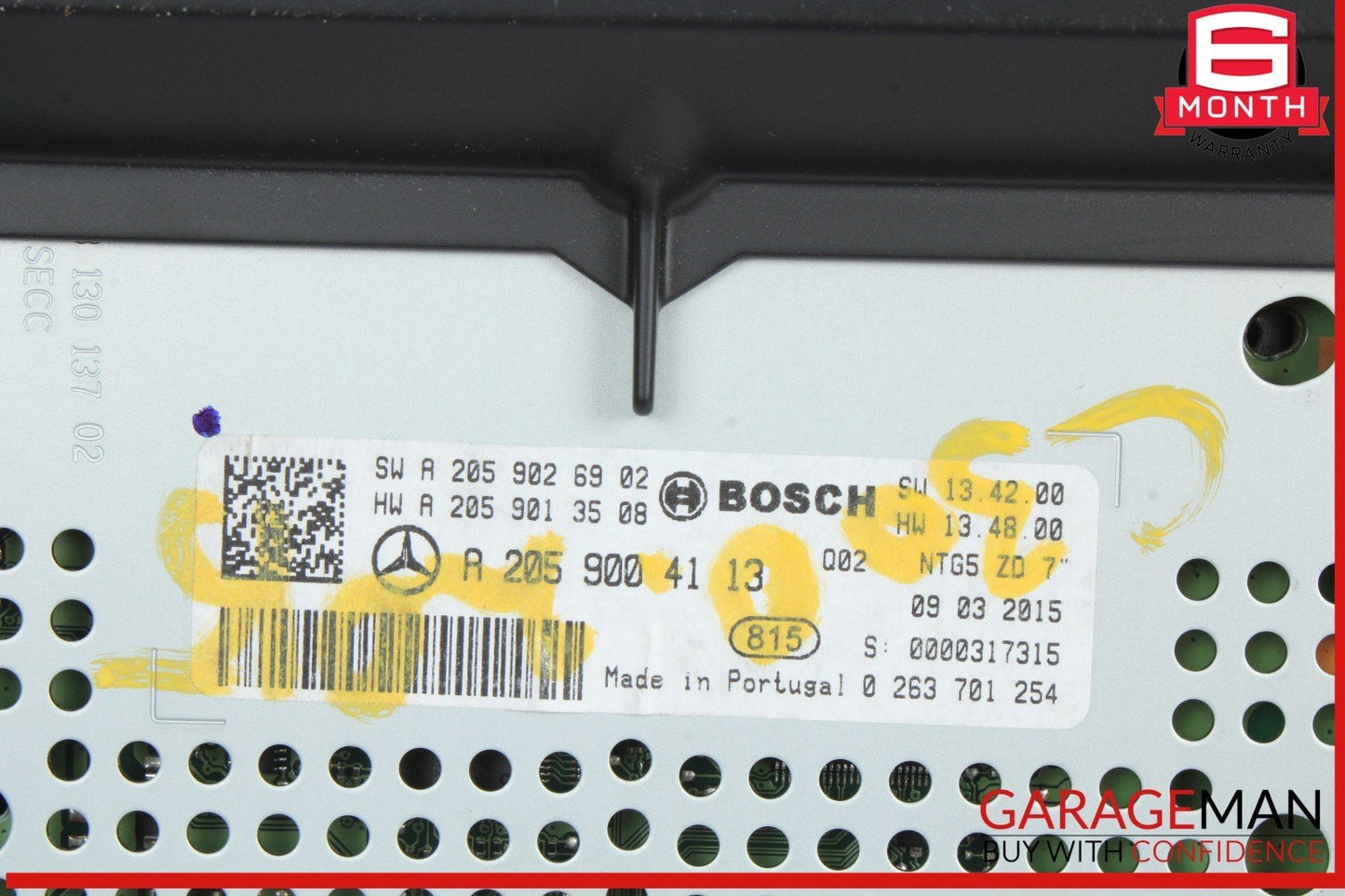 15-19 Mercedes W205 C300 4MATIC Front Dash Navigation Display Screen Monitor OEM