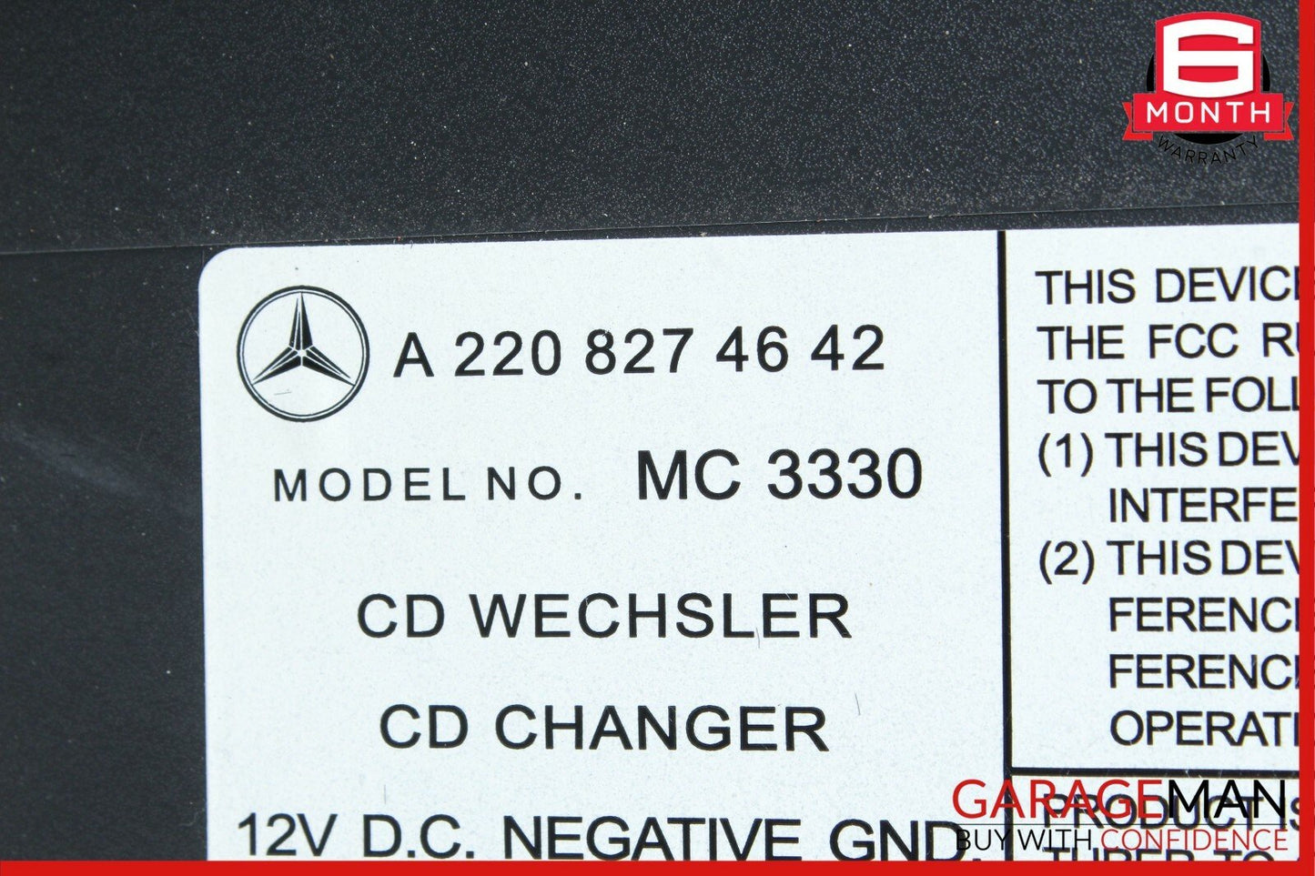 03-07 Mercedes C230 SL500 S55 AMG CD Changer 6 Disk Player w/ Magazine MC3330