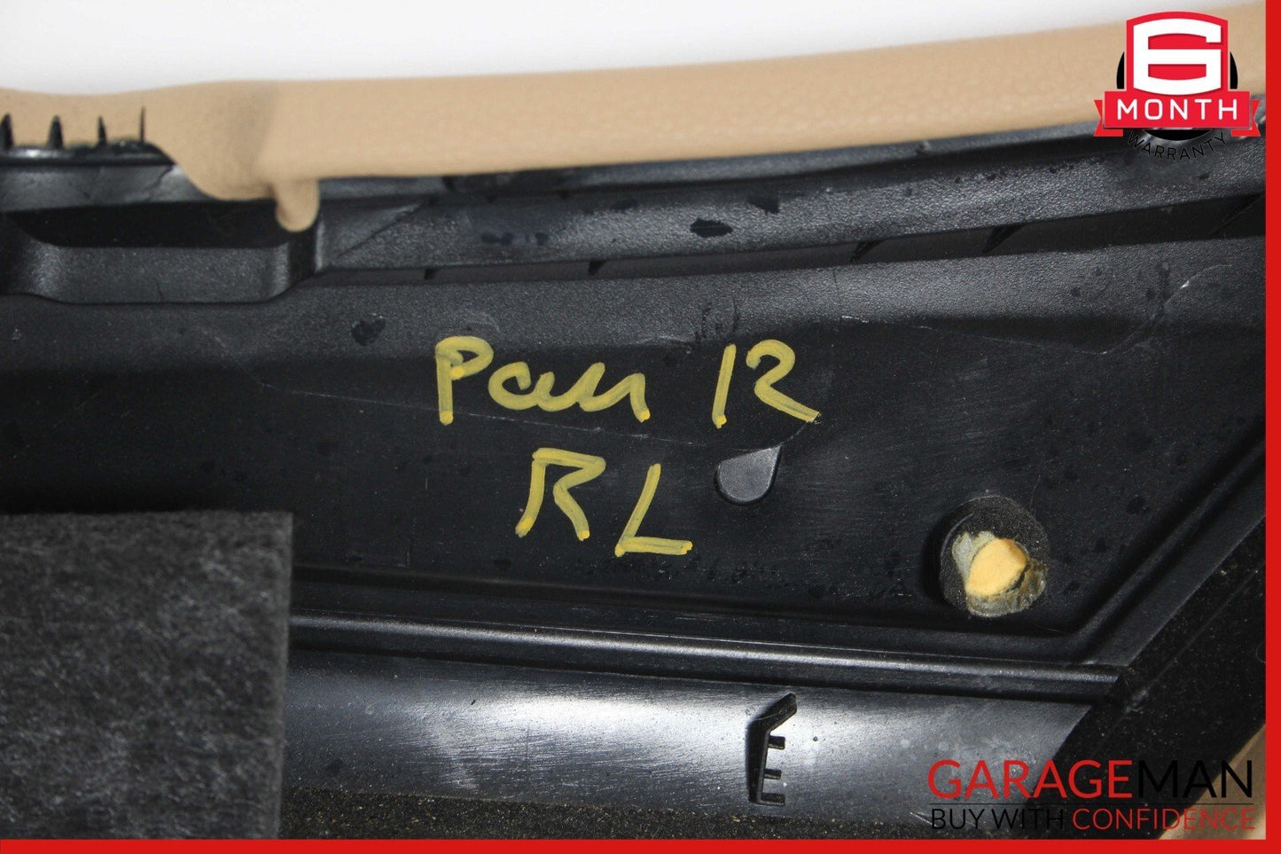 10-16 Porsche Panamera 970 Rear Left Interior Door Panel Trim Cover Assy Beige