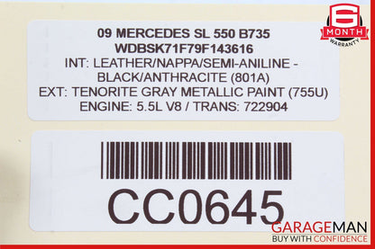 03-12 Mercedes R230 SL550 SL500 Rear Right / Left Upper Suspension Control Arm
