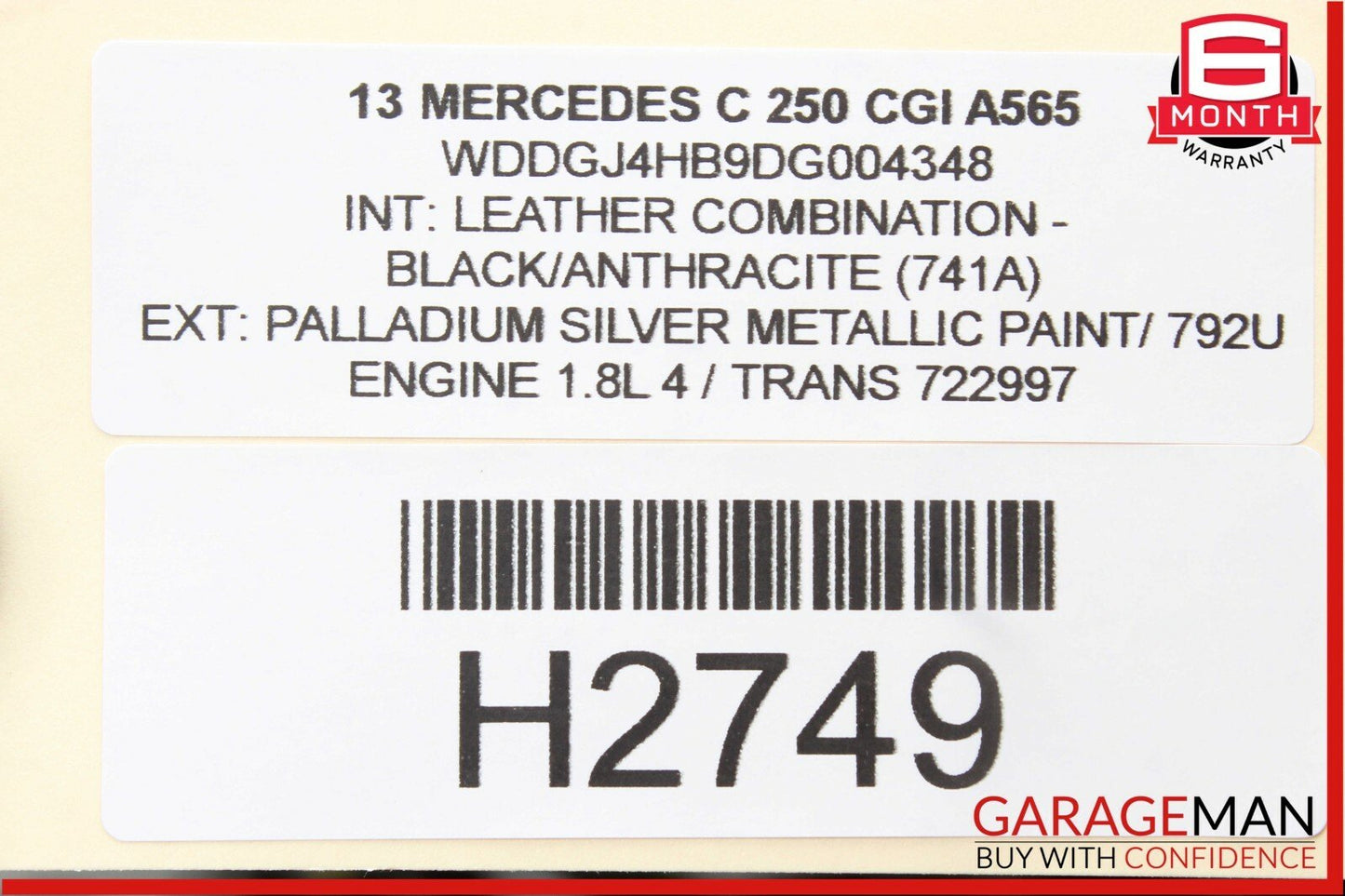 08-15 Mercedes W204 C250 C300 Rear Left or Right Side Lower Thrust Control Arm