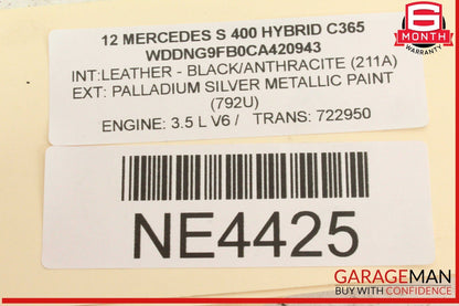 07-13 Mercedes W221 S400 Hybrid Front Left or Right Side Air Shock Strut OEM