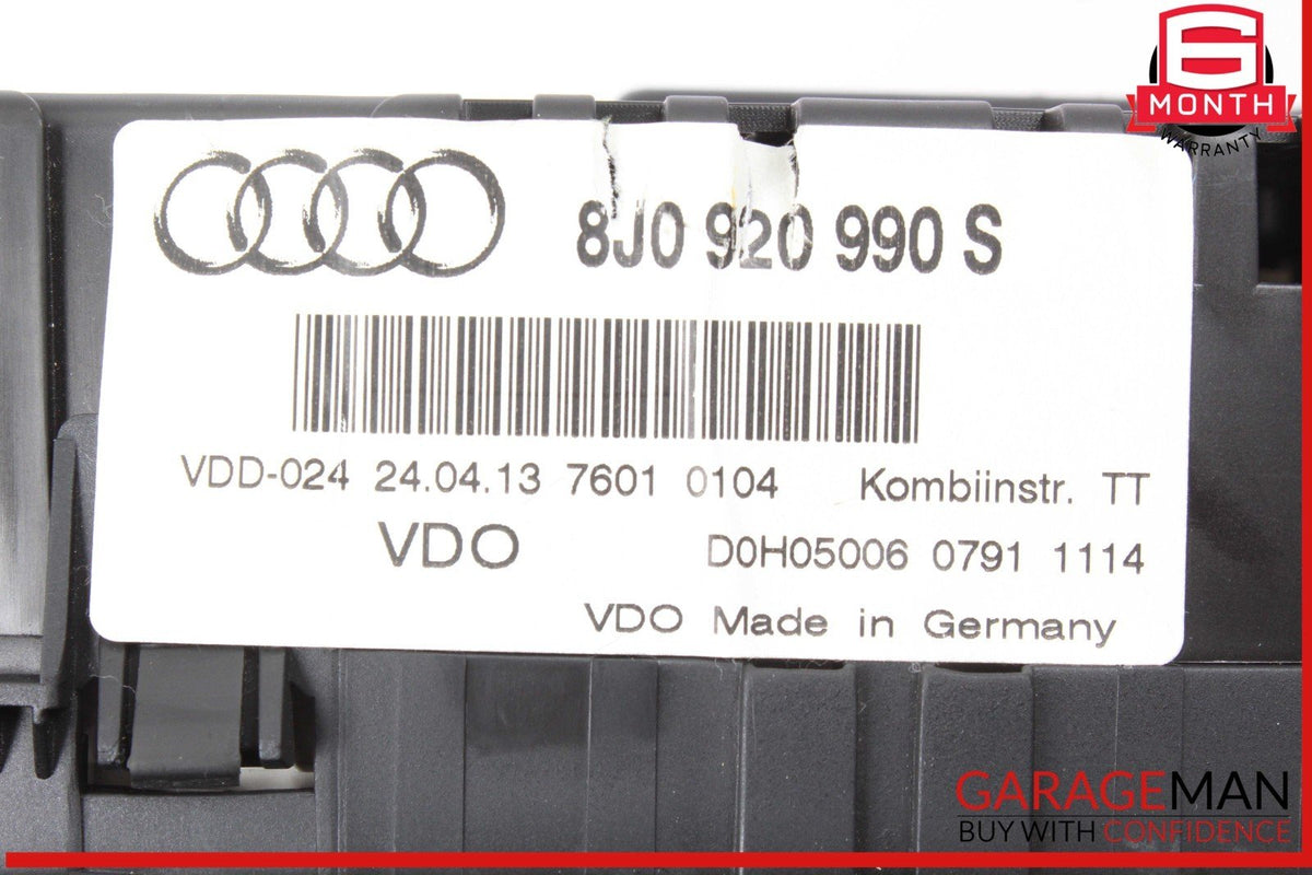 13-15 Audi TT TTS Quattro Speedometer Instrument Cluster 8J0920990S OEM