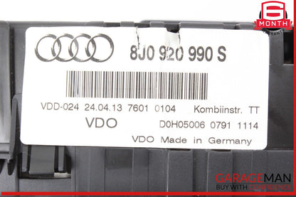 13-15 Audi TT TTS Quattro Speedometer Instrument Cluster 8J0920990S OEM