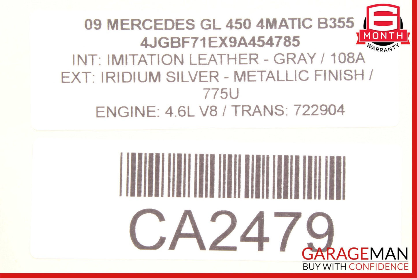 06-13 Mercedes X164 GL450 ML350  Window Regulator Motor Front Left Driver OEM