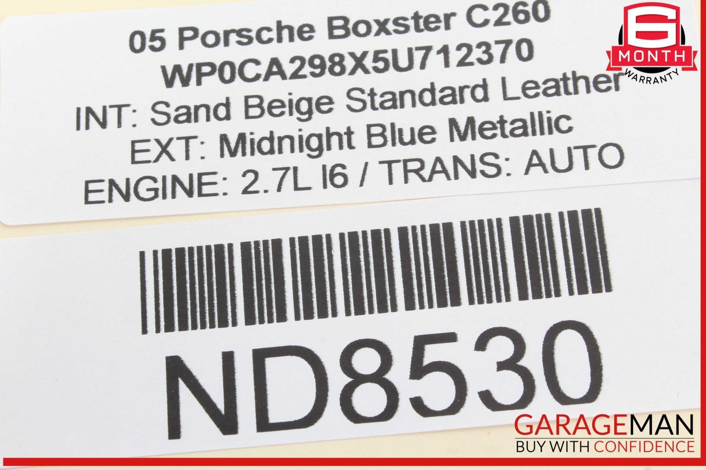 05-12 Porsche Boxster 987 Front Right Side Door Rear View Mirror Blue OEM