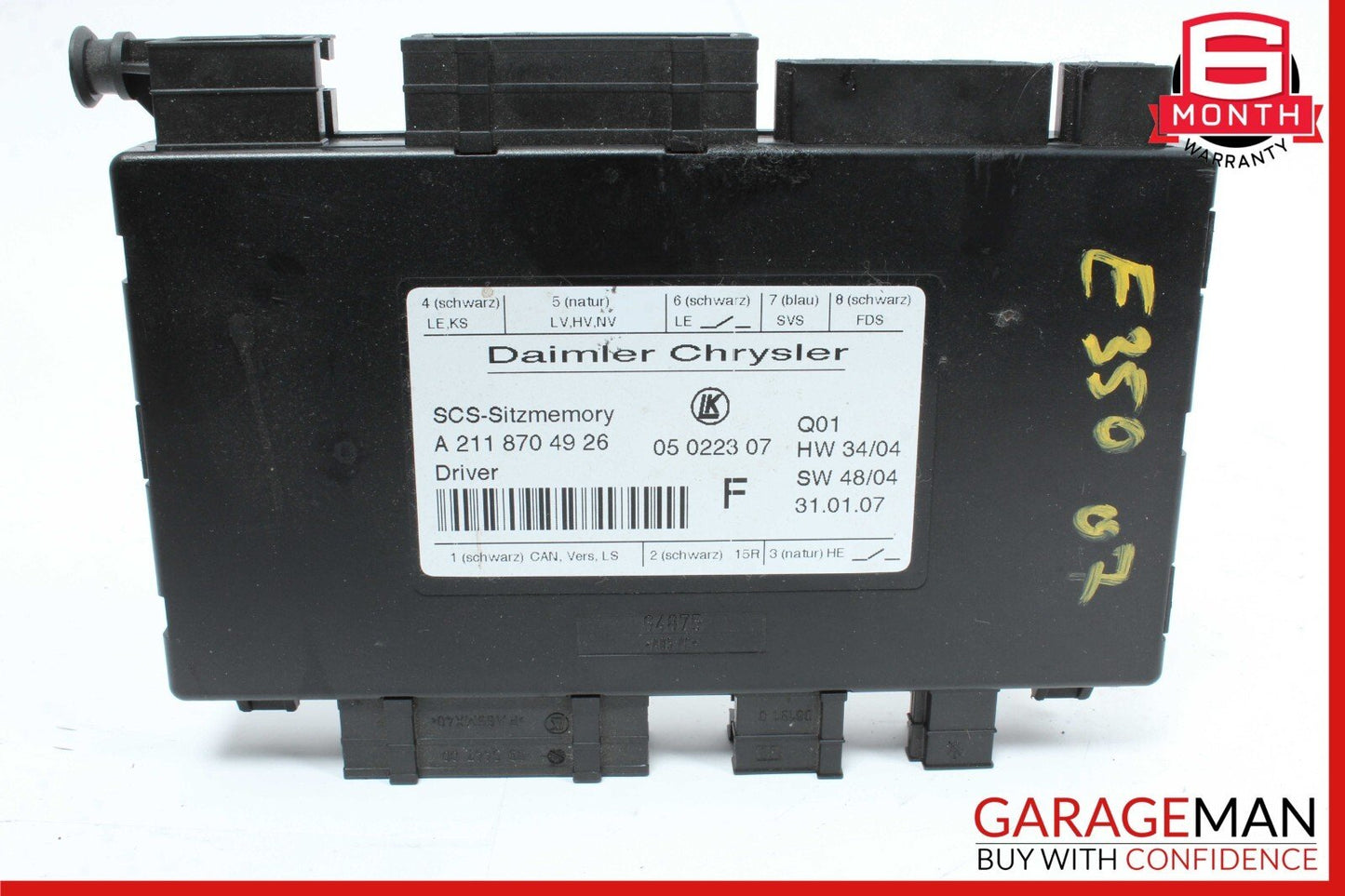 03-11 Mercedes W211 E350 GL550 CLS500 Front Left Side Seat Control Module OEM