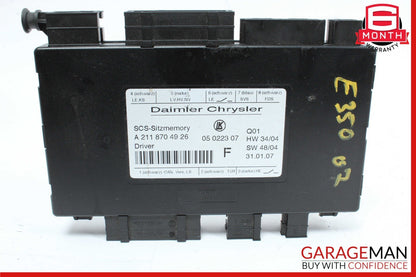03-11 Mercedes W211 E350 GL550 CLS500 Front Left Side Seat Control Module OEM