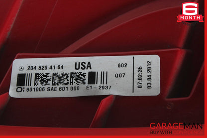 12-14 Mercedes W204 C250 C350 Tail Light Lamp LED Right Passenger Side OEM