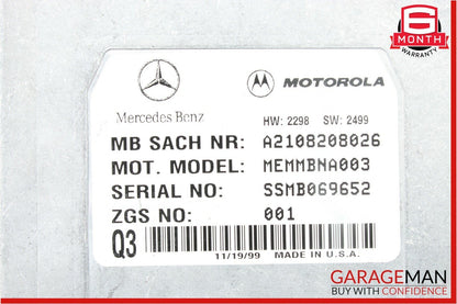 98-02 Mercedes W210 E320 E430  Motorola Telephone Phone Voice Control Module OEM