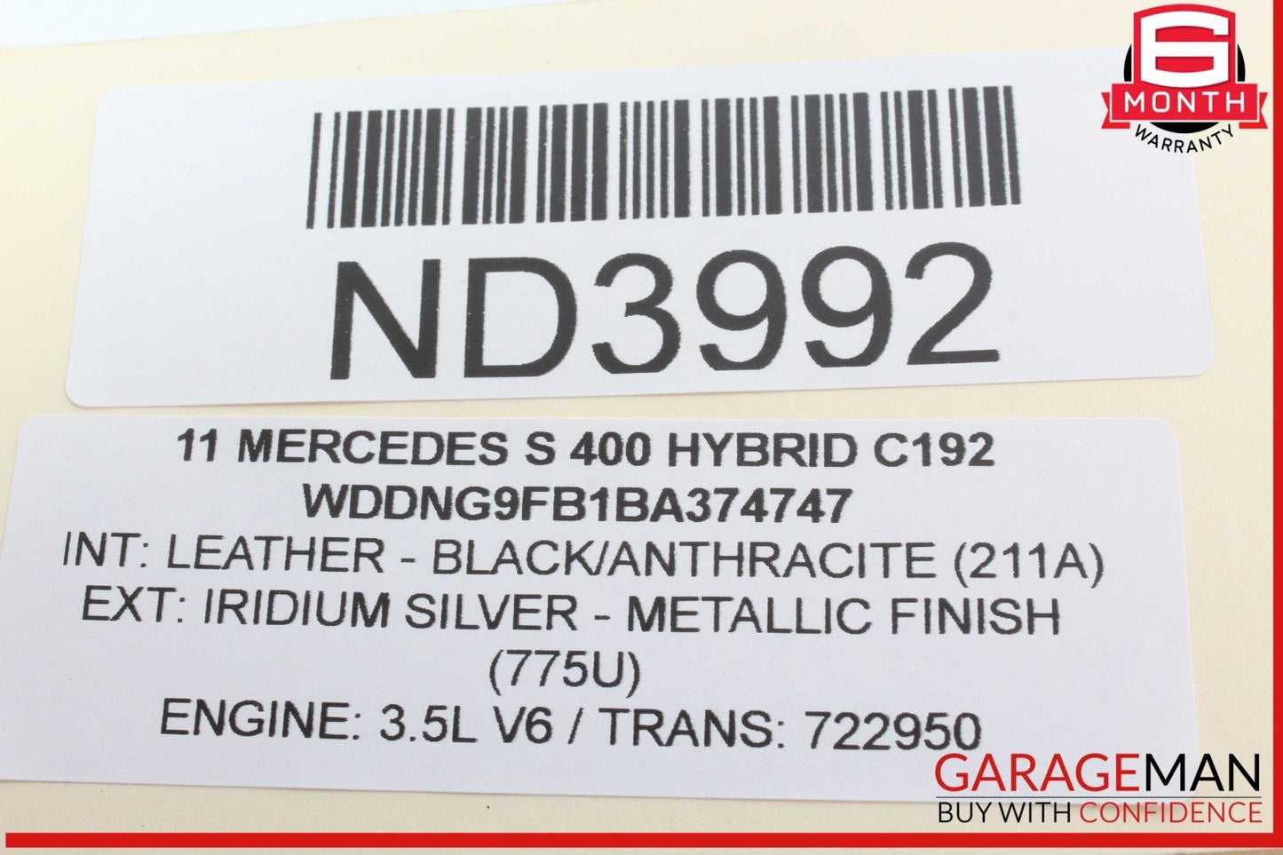 10-13 Mercedes W221 S400 Hybrid Active Lane Assist Front Camera 0009050038 OEM