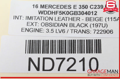 08-20 Mercedes W212 E350 C300 Front Right Side Seat Control Module Unit OEM