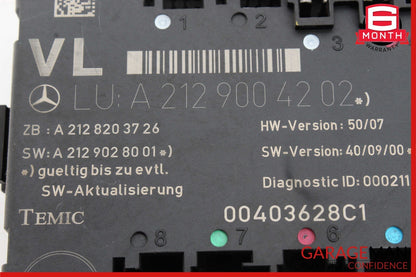 08-18 Mercedes E350 E400 C250 SLK350 Front Left Side Door Control Module Unit