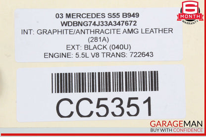 03-08 Mercedes W220 S55 AMG Engine Cooling Radiator AC A/C Condenser Assembly