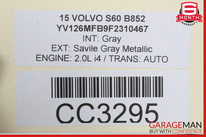 11-18 Volvo S60 Rear Left Driver Side Interior Door Panel OEM