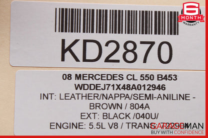 07-13 Mercedes W216 CL550 Power Steering Fluid Reservoir 2214660102 OEM