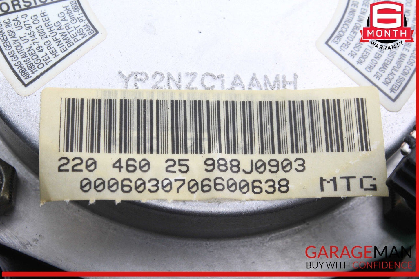 00-06 Mercedes W215 CL500 CL600 Steering Wheel Air Bag Airbag Beige OEM