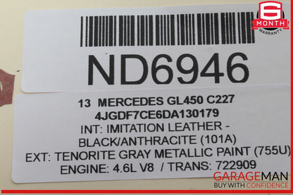 13-16 Mercedes X166 GL450 Roof Curtain Air Bag Airbag Right Passenger Side OEM
