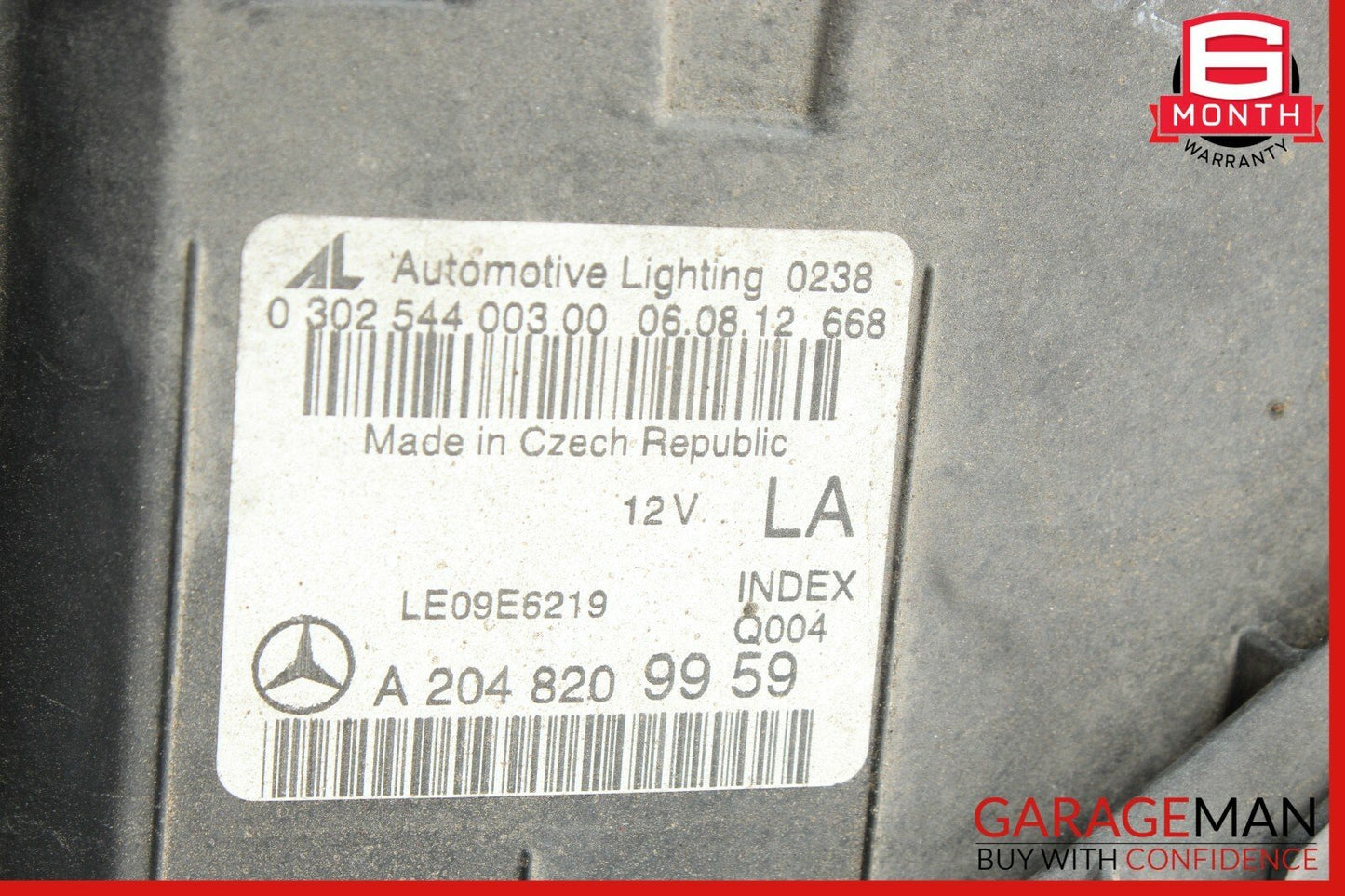 12-14 Mercedes W204 C300 Front Left Driver Headlight Head Light Lamp Halogen OEM