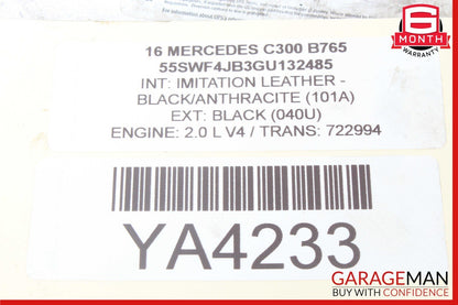 15-18 Mercedes W205 C300 C450 AMG Power Brake Booster Master Cylinder Reservoir