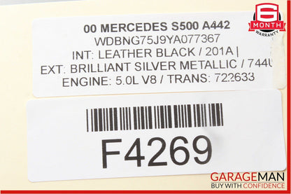 00-06 Mercedes W220 S500 Rear Left / Right Headliner Reading Map Dome Light Gray