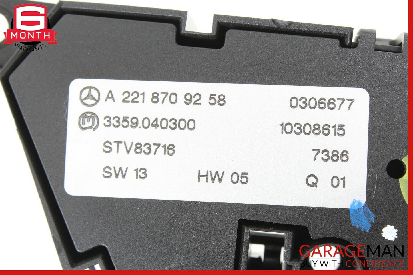 07-13 Mercedes W221 S550 CL600 Front Left Side Seat Control Switch Assembly OEM