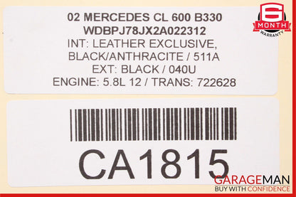00-06 Mercedes W215 CL600 CL55 AMG Front Upper Dashboard Dash Instrument Panel