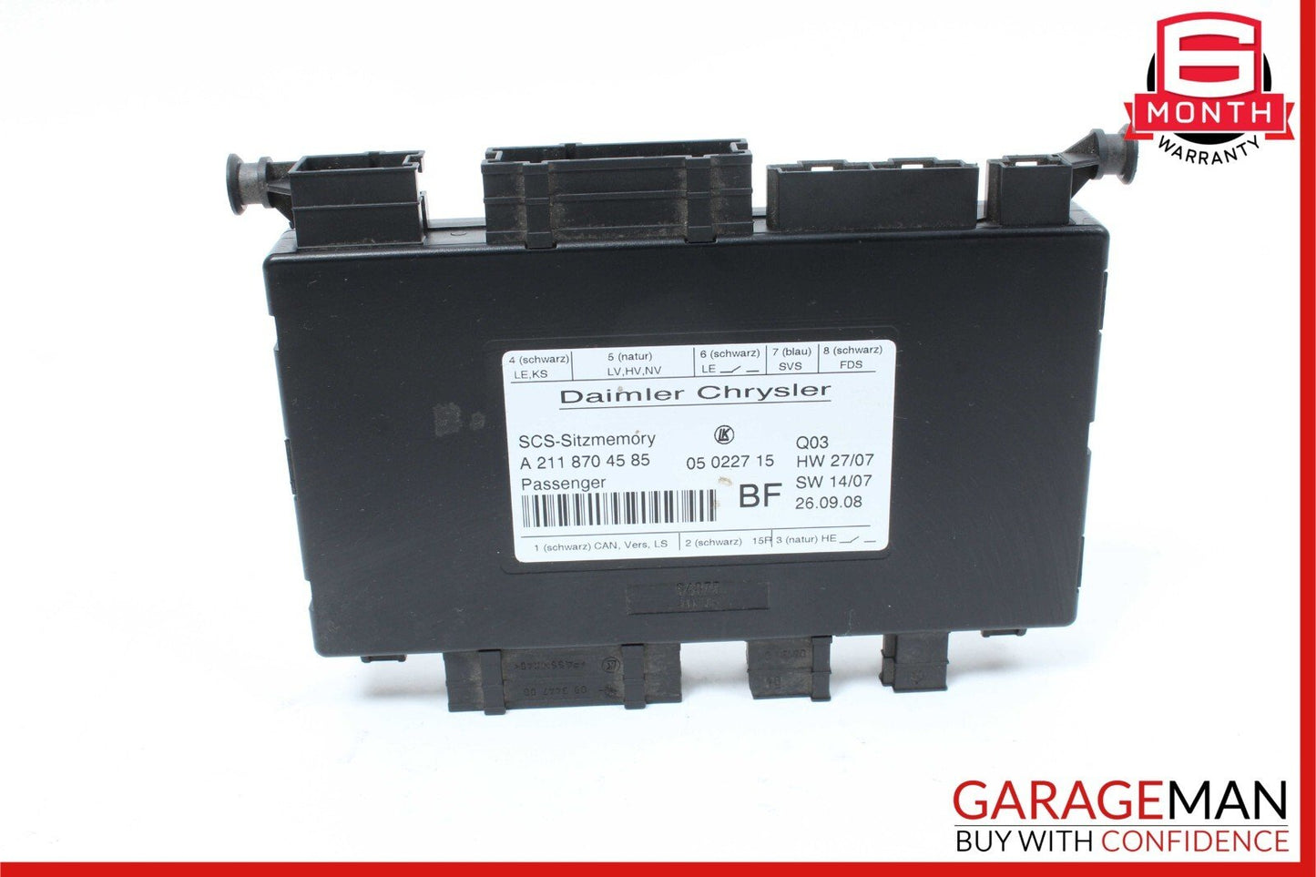 03-12 Mercedes SLK280 CLS500 E350 E63 Front Right Side Seat Control Module Unit
